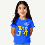 BYOB Girls Classic Blue Trick or Treat Tshirt
