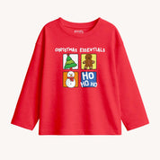 Boys Toddler Christmas Essentials Red Long Sleeves Tshirt