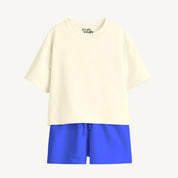 Boys’ Off-White & Classic Blue Co-ord Set