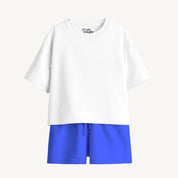 Boys’ White & Classic Blue Co-ord Set