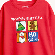 Boys Toddler Christmas Essentials Red Long Sleeves Tshirt