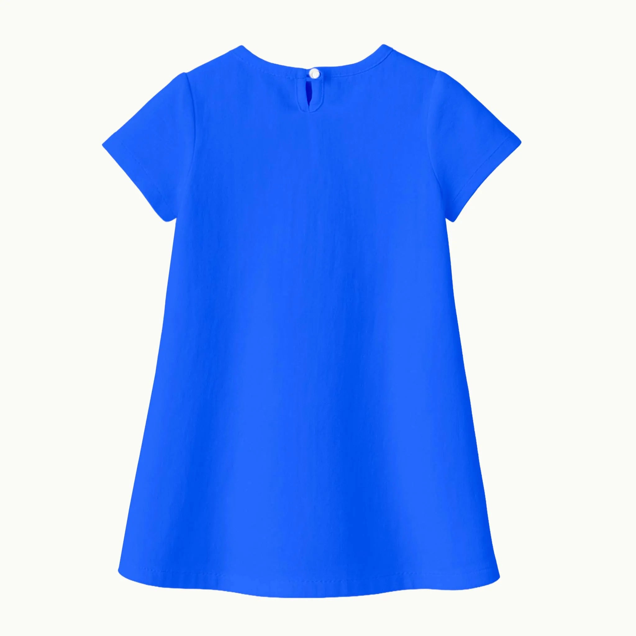 Toddlers Solid Classic Blue A-Line Dress