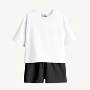 Boys’ White & Black Co-ord Set