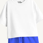 Boys’ White & Classic Blue Co-ord Set
