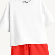 Boys’ White & Red Co-ord Set