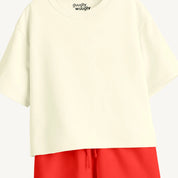 Boys’ Off-White & Red Co-ord Set