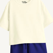 Boys’ Off-White & Navy Blue Co-ord Set