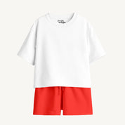 Boys’ White & Red Co-ord Set