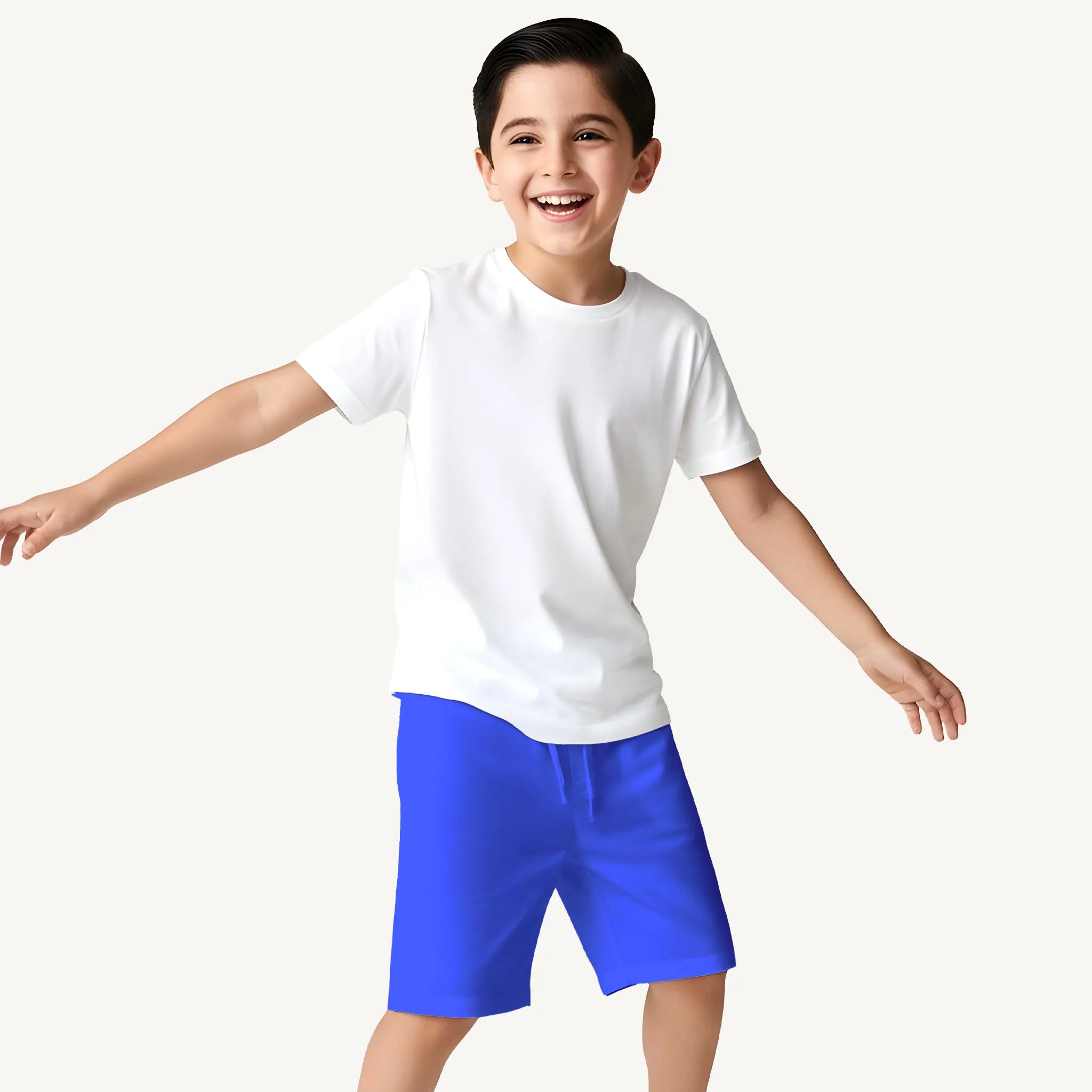 Boys’ White & Classic Blue Co-ord Set