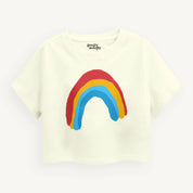 BYOB Girls Rainbow Love Crop Top