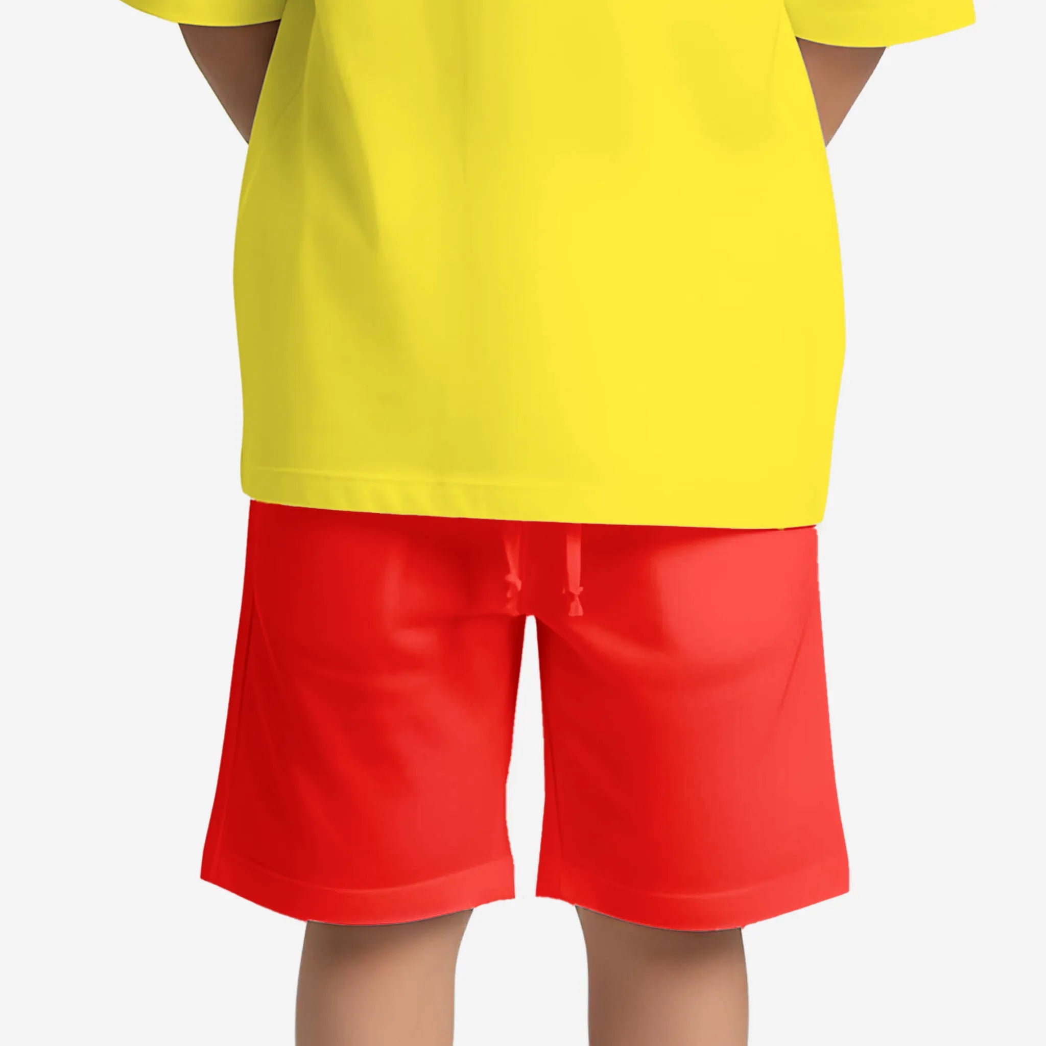 Toddlers Solid Red Shorts