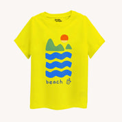 Boys-Blue-Beach-Yellow-Tshirt