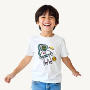 Boys Space Explorer White Tshirt