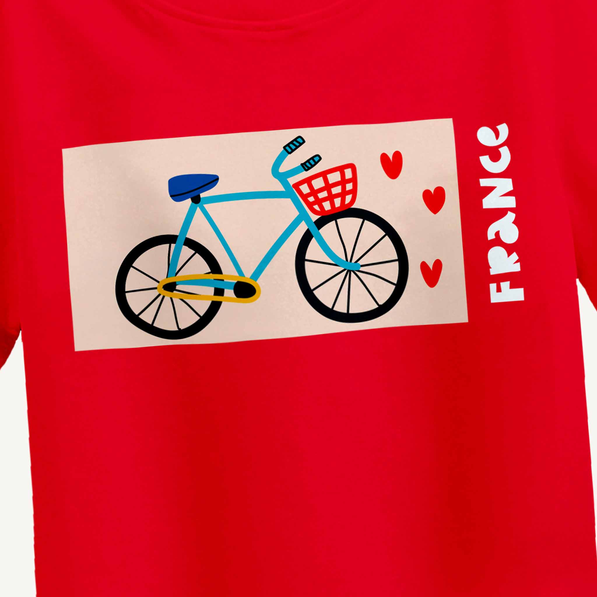Girls-France-Bicycle-T-shirt-Close