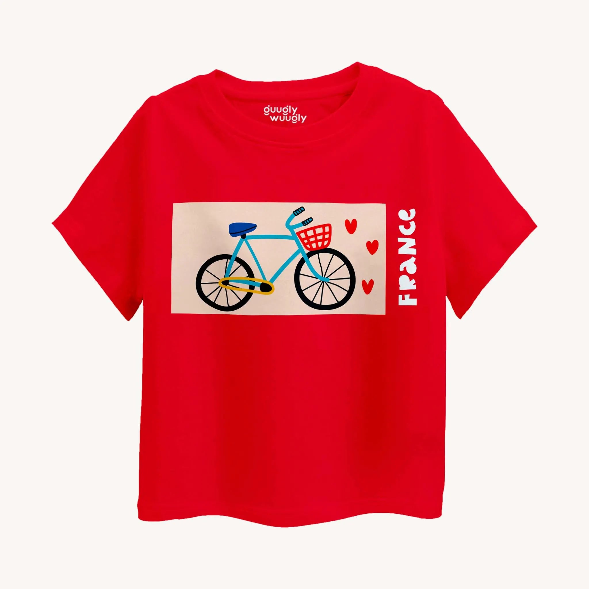 Girls-France-Bicycle-T-shirt-Front