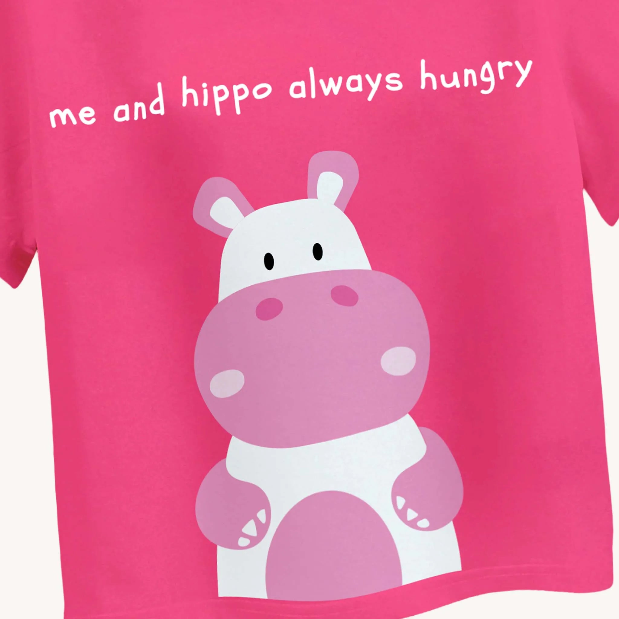 Girls-Me-&-Hippo-Hungry-T-shirt-Close