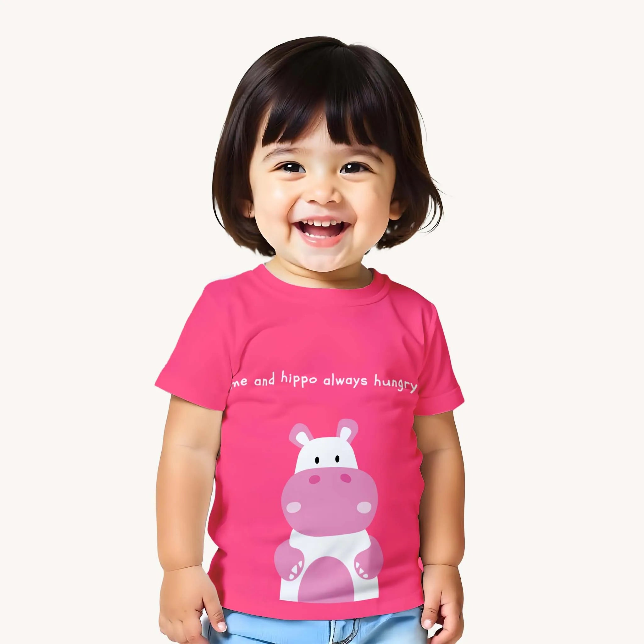 Girls-Me-&-Hippo-Hungry-T-shirt-Model