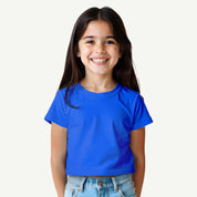Girls_Solid_Classic_Blue_T_shirt_Model