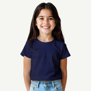 Girls_Solid_Navy_Blue_T_shirt_Model
