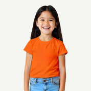 Girls_Solid_Orange_T_shirt_Model