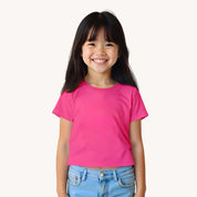 Girls_Solid_Pink_T_shirt_Model