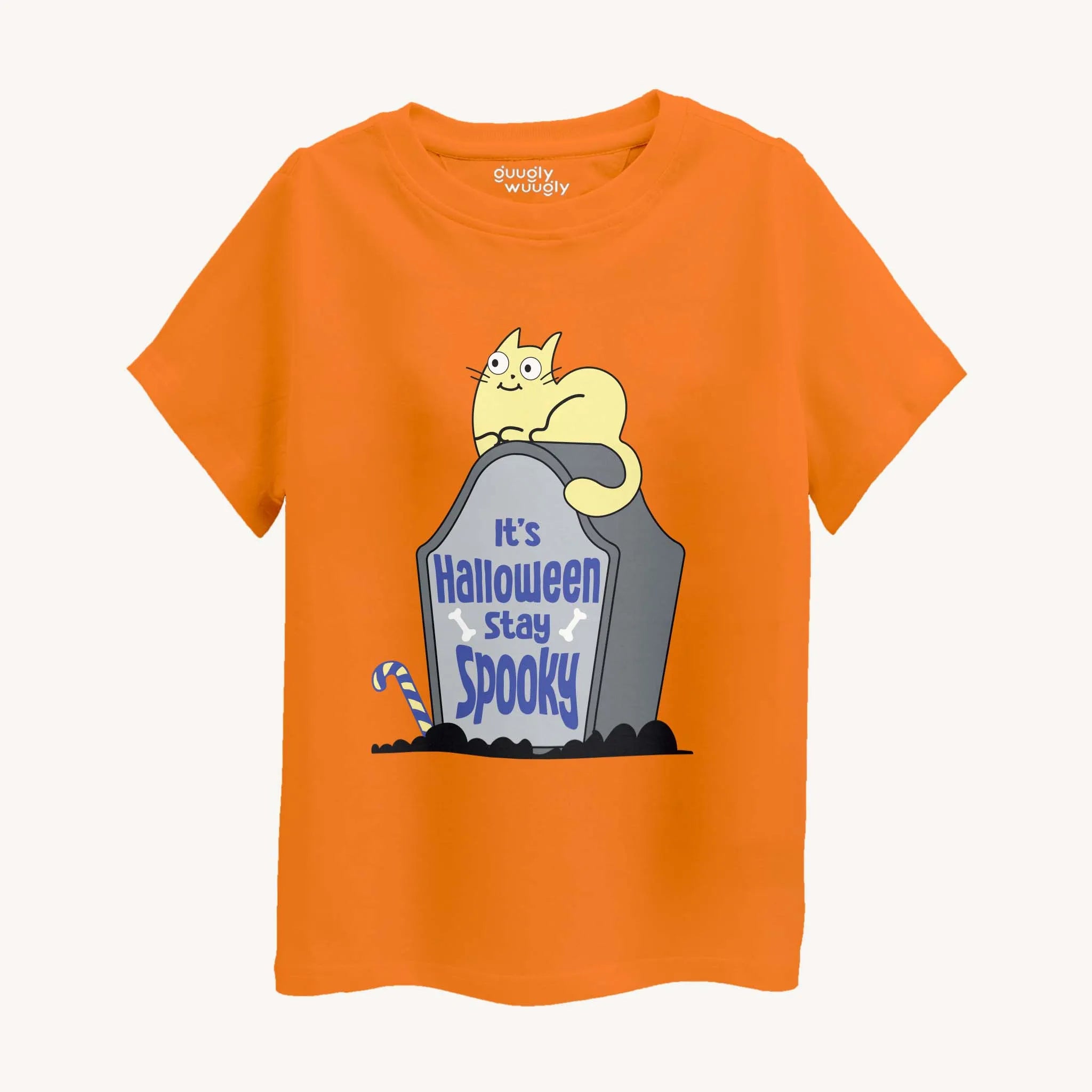 BYOB Girls Orange Spooky Tshirt