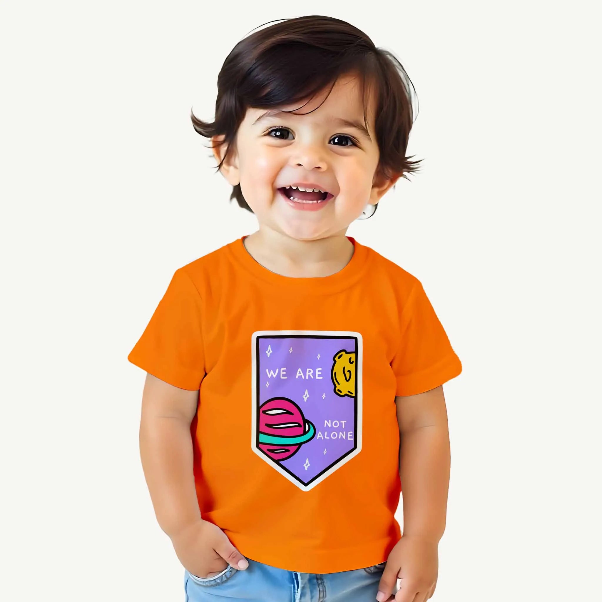 Toddler-Boy-We-are-not-alone-Orange-Model