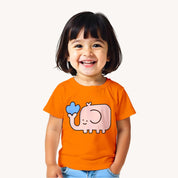 Toddler-Girl-Cute-Elephant-Orange-Tshirt-Model