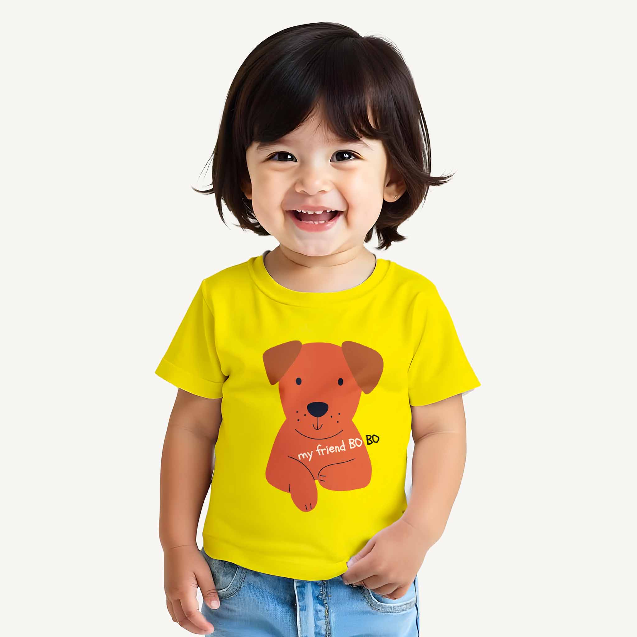 Toddler-Girl-My-Friend-BOBO-Yellow-Tshirt-Model