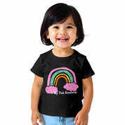Toddler-Girl-My-Pink-Rainbow-Black-Tshirt-Model