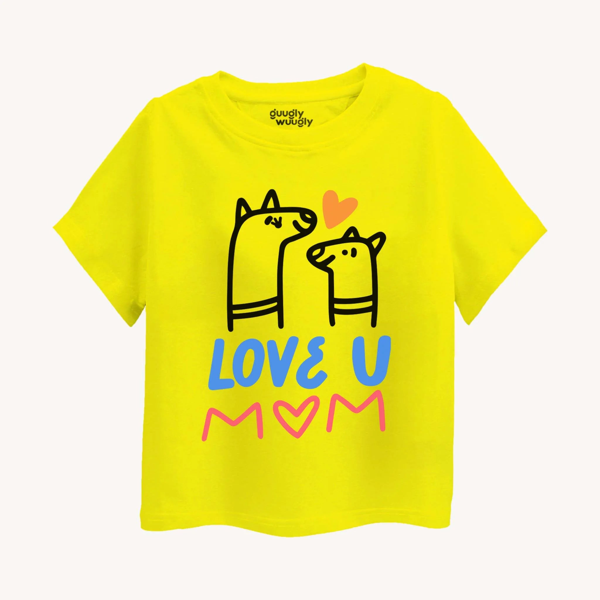 Toddler-Girls-love-u-mom-Yellow-Tshirt-Front