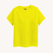 Unisex-Solid-Lemon-Yellow-Tshirt-Front