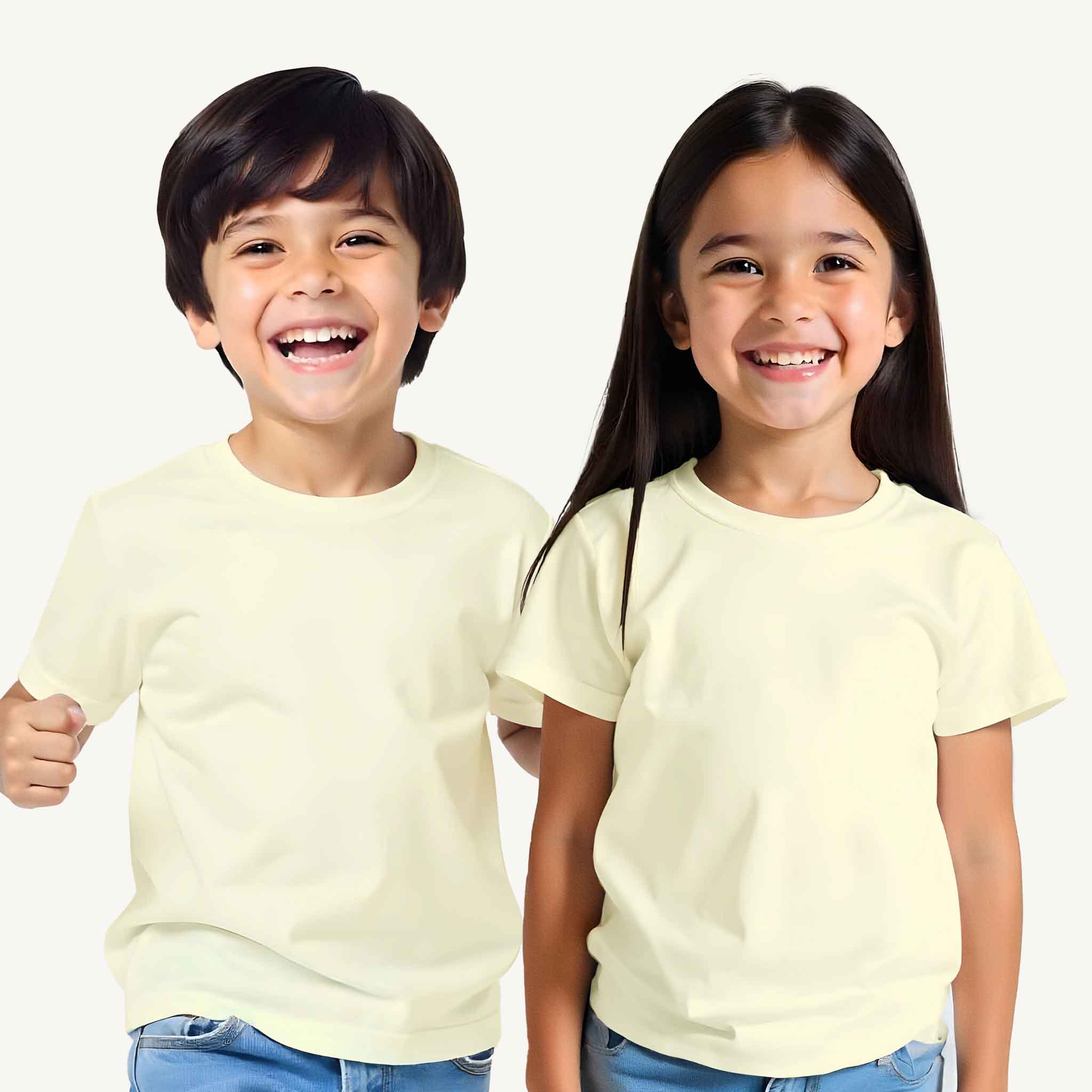 Unisex_Solid_Off_White_T_shirt_Model