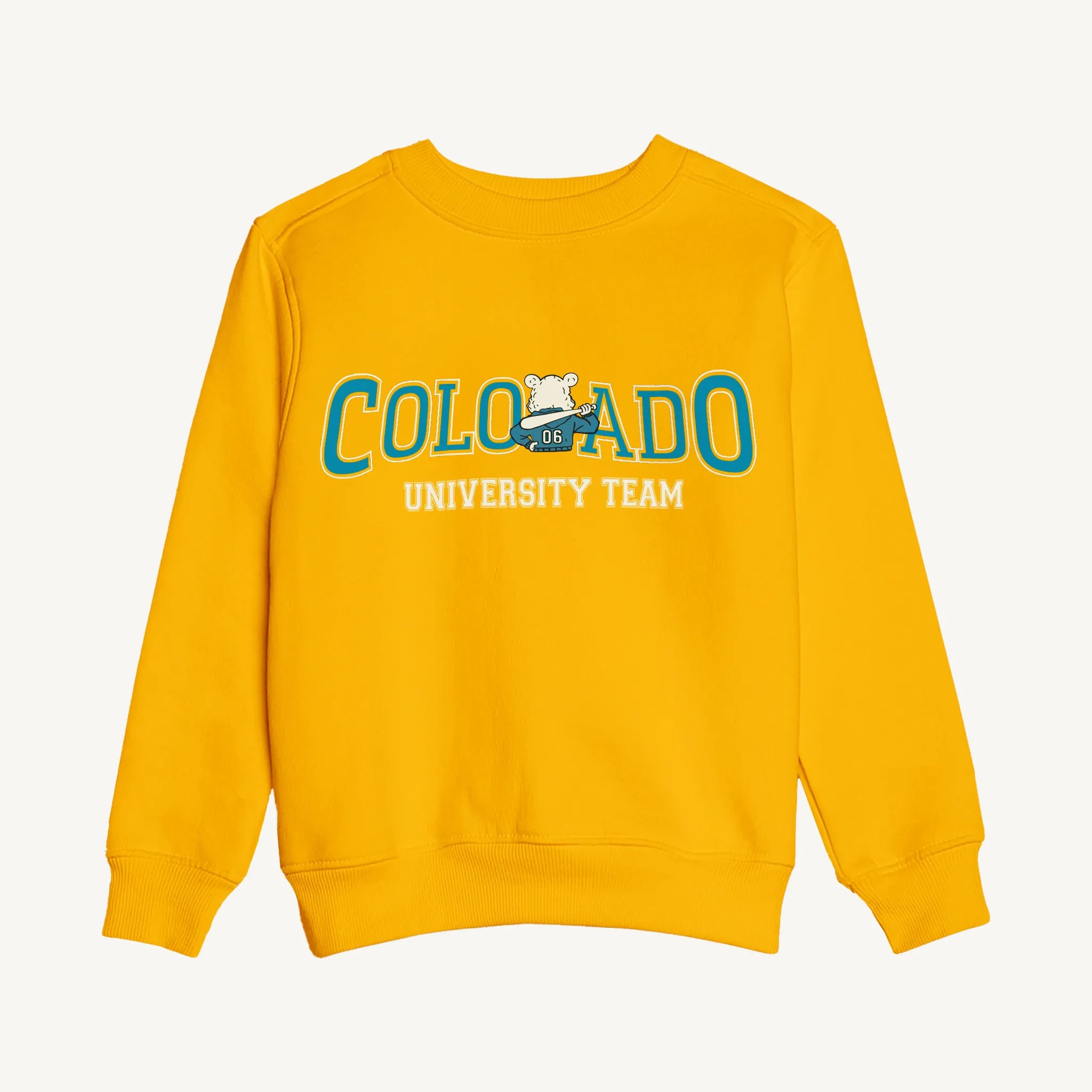 Boys Colorado Sweatshirt Yellow Warm Stylish Guugly Wuugly