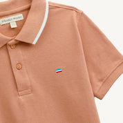 Boys Solid Peach Polo - Guugly Wuugly