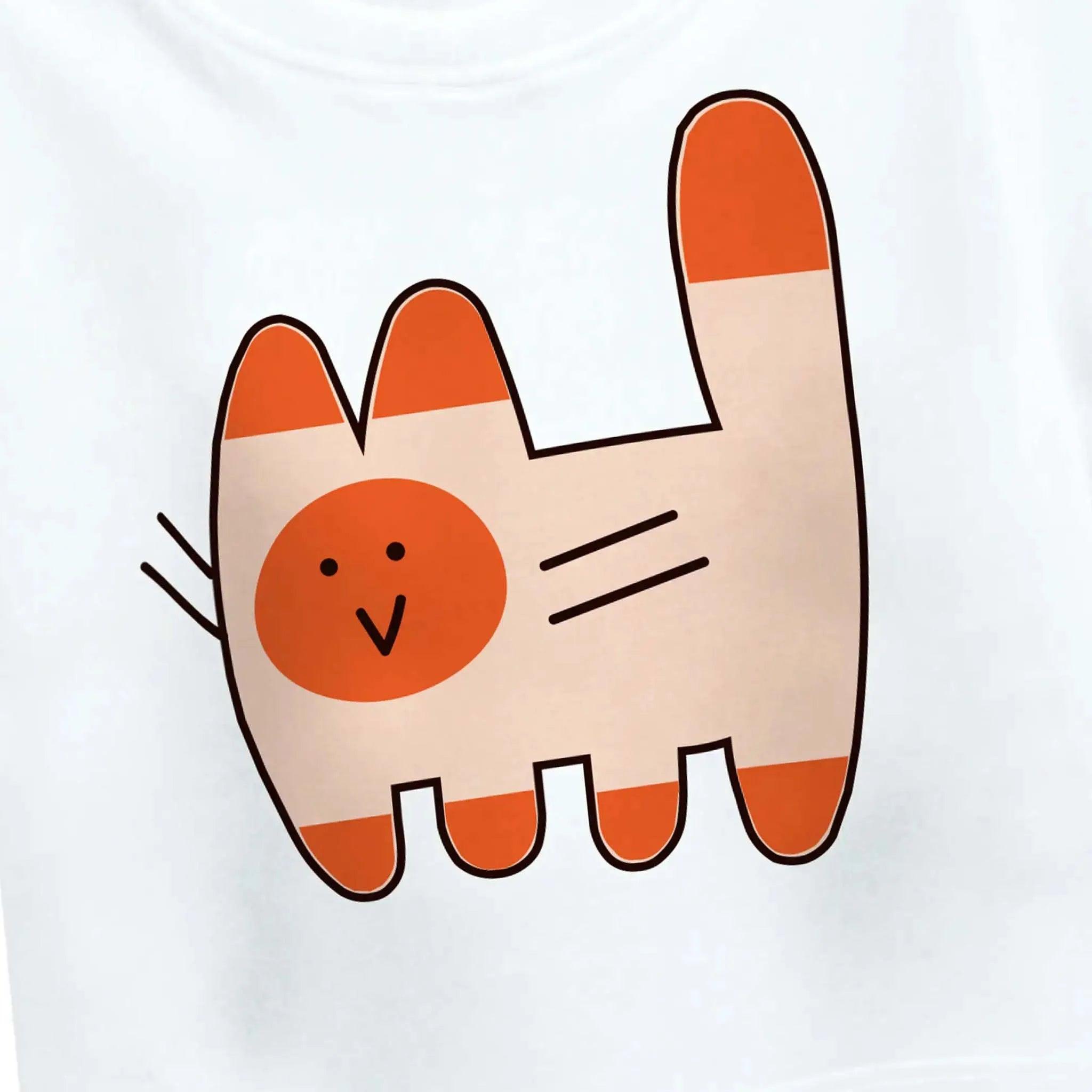 Girls Cat Love Crop - Guugly Wuugly