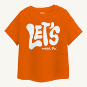 Girls Let's Oversize T-shirt - Orange - Guugly Wuugly