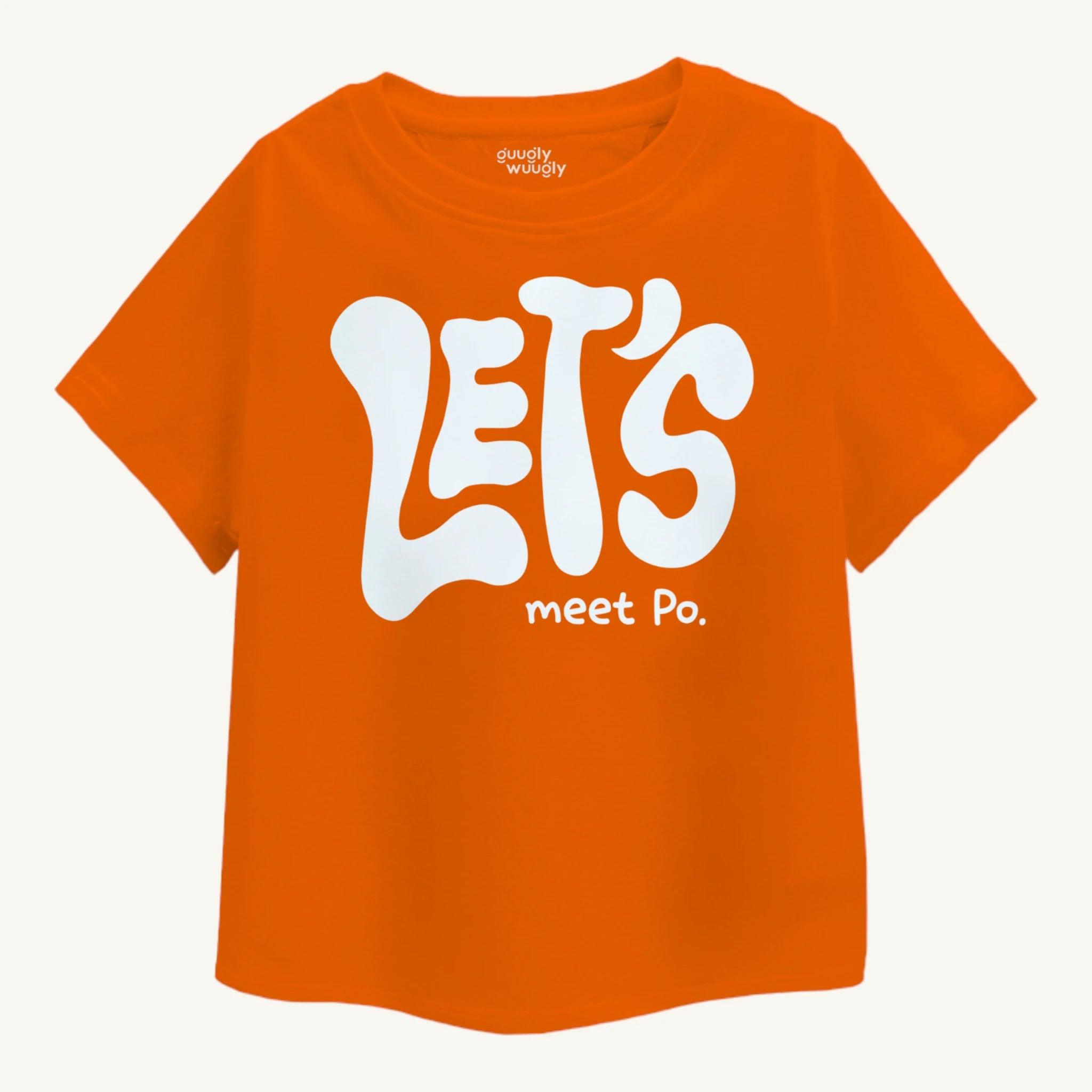 Girls Let's Oversize T-shirt - Orange - Guugly Wuugly