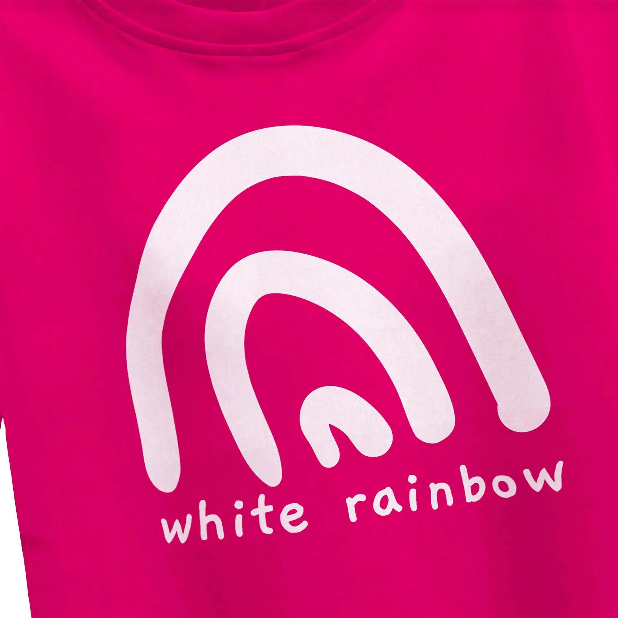 Girls White Rainbow T-shirt - Guugly Wuugly