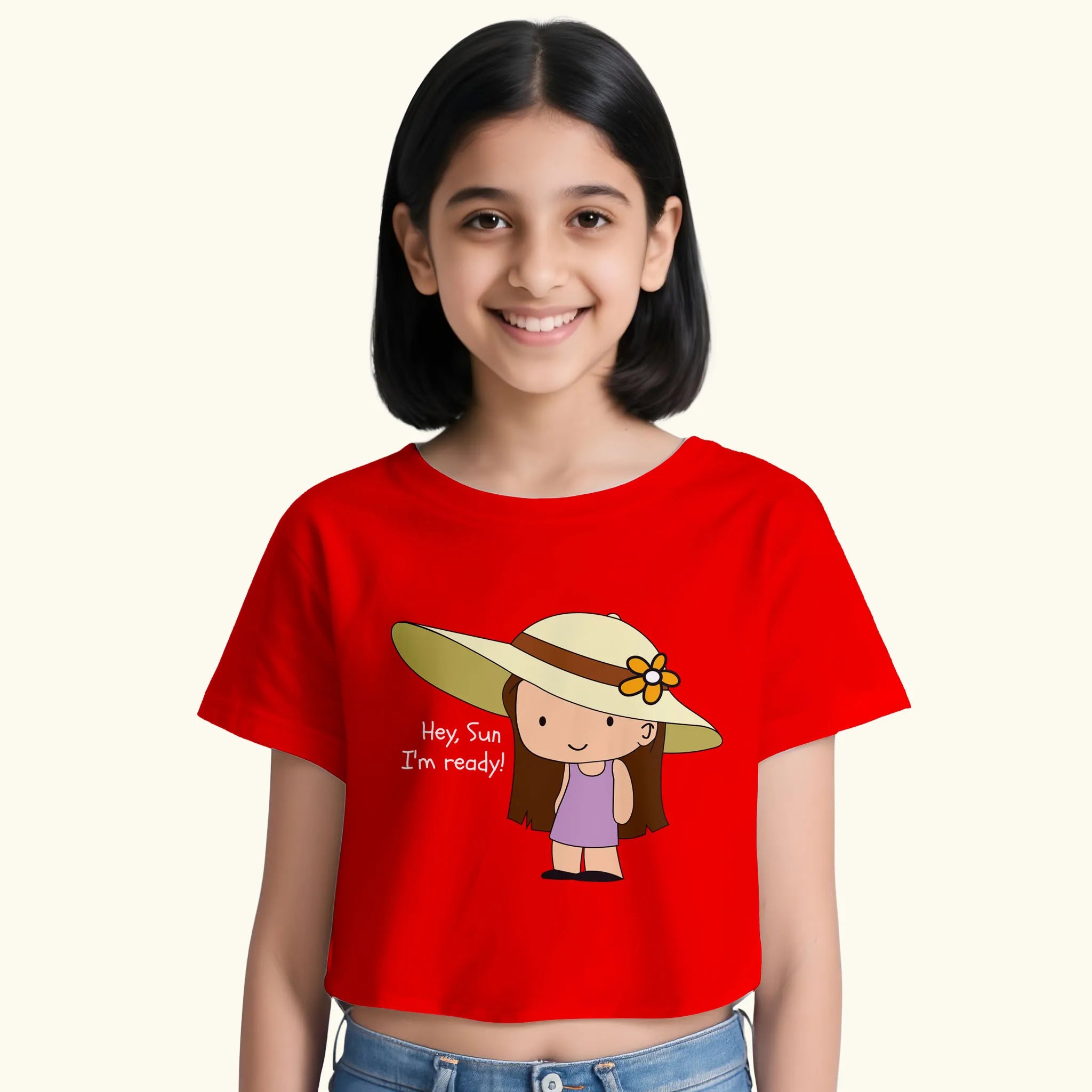 BYOB Girls Hey Sun Crop Top