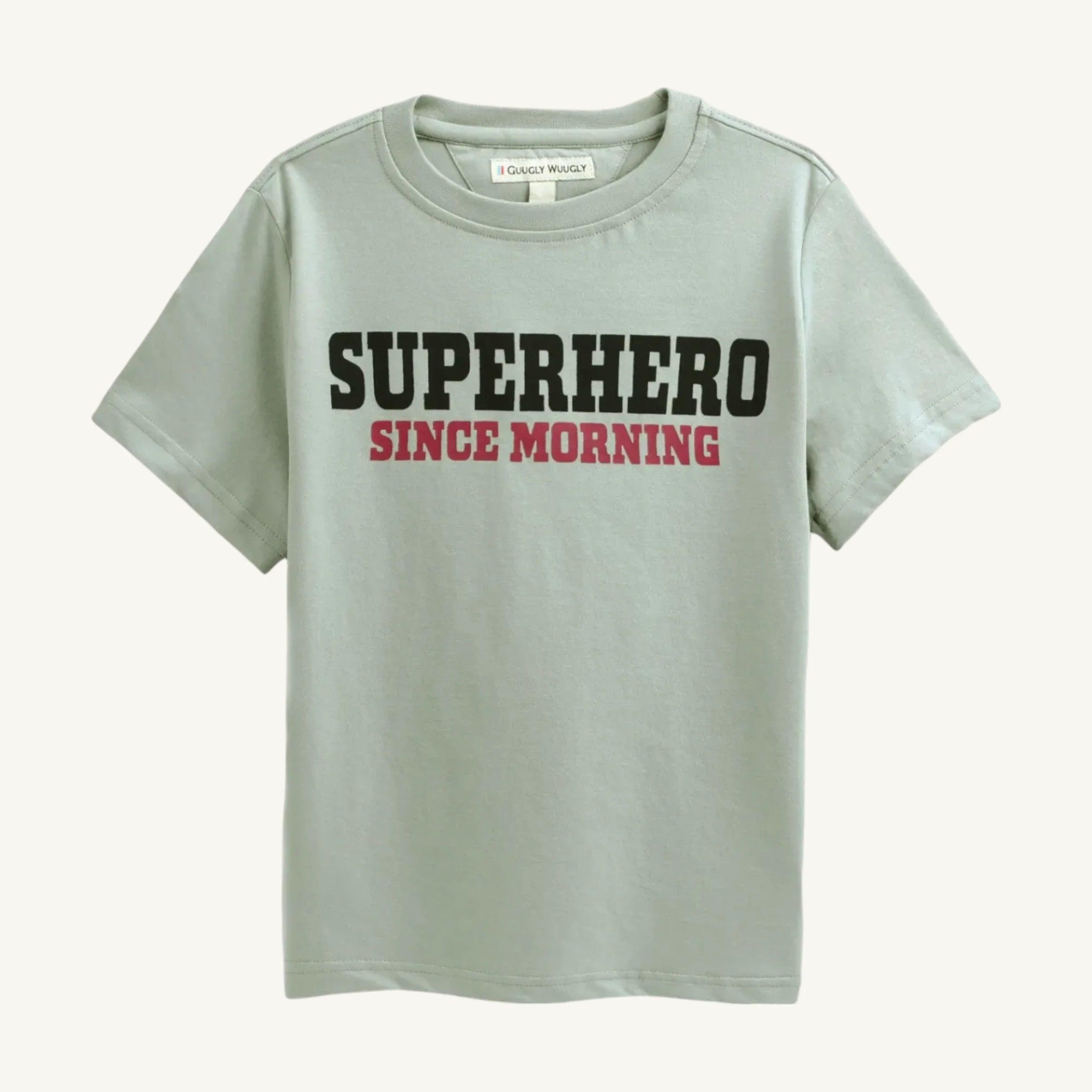 Kids Superhero Print T-shirt - Guugly Wuugly
