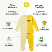 Comparison of ordinary cotton blend vs guuggly wuggly super soft compact cotton nightsuits.