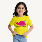 BYOB Girls Pink Unicorn Shark T-shirt