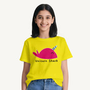 BYOB Girls Pink Unicorn Shark T-shirt