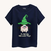 BYOB Girls Navy Blue Halloween Hat Tshirt