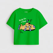 Dive printed soft cotton t-shirt for toddler kids 1-4 years | Guugly Wuugly