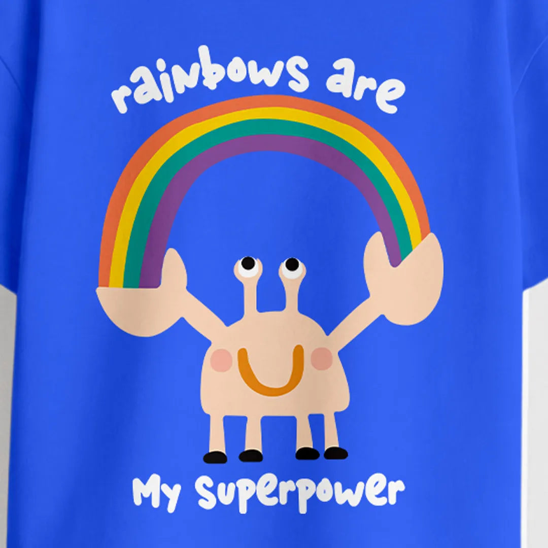 MiniSoft Cotton Tee – Rainbow Superpower