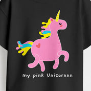 MiniSoft Cotton Tee – Pink Unicorn