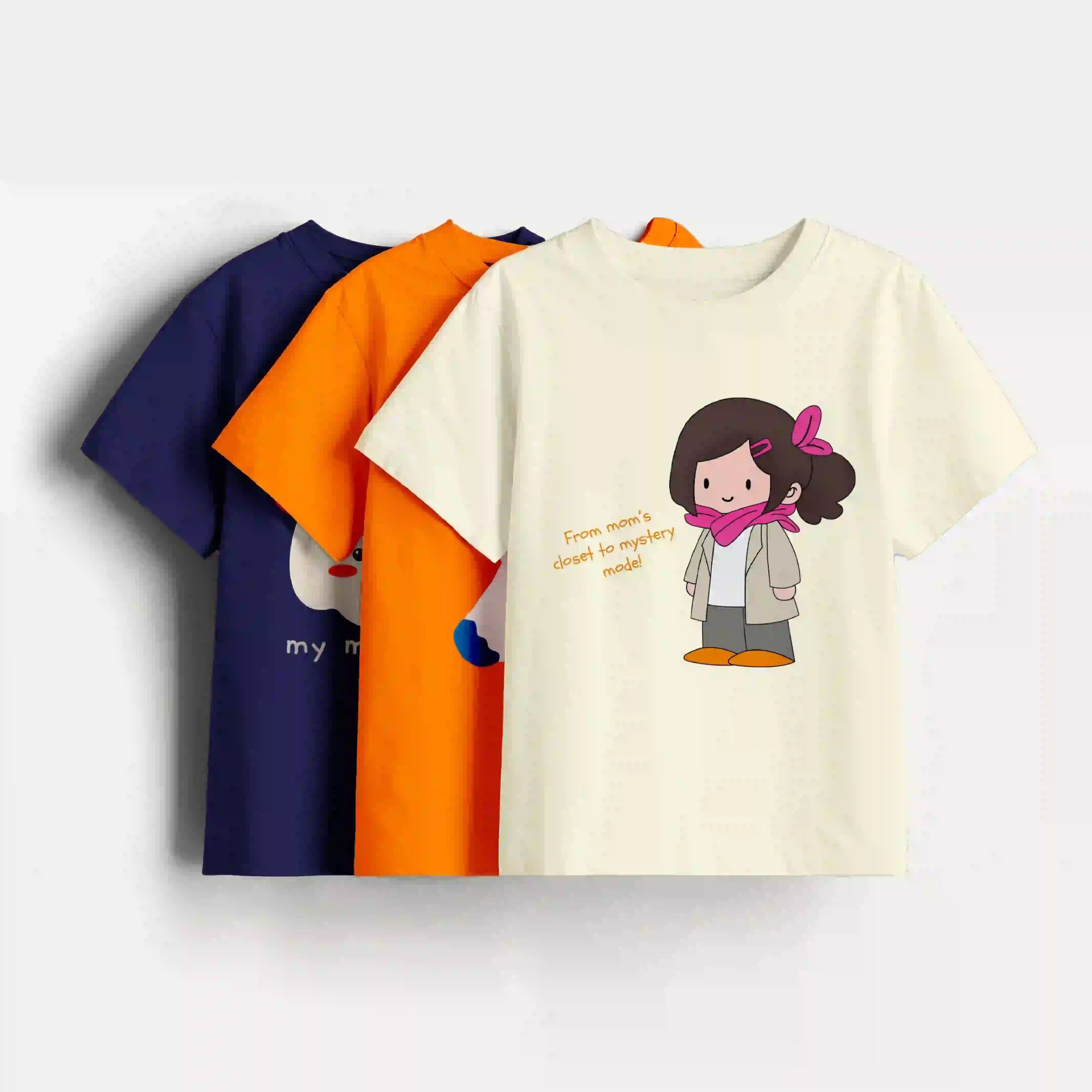 Girls-Pack Of 3 Tshirts