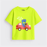 Boys Neon MiniSoft Cotton Tee – Dino Sized Fun